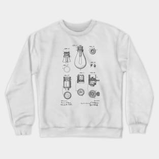 Light Bulb vintage patent drawing Crewneck Sweatshirt